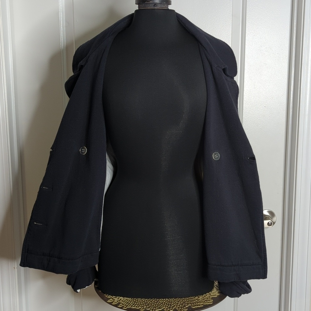 James Perse LA Double Breasted Soft Cotton Jersey Knit Jacket Blazer Black 3 M/L - Picture 9 of 13